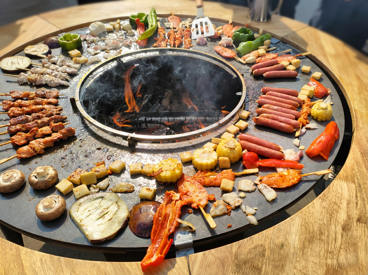 Plancha BBQ Fire Pit Grill